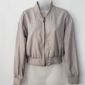 AGACI Gray Bomber Jacket Sz 6